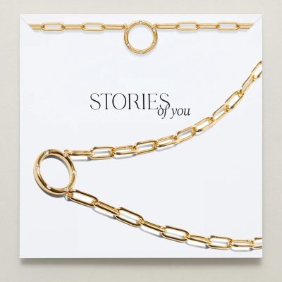 Paperclip Chain Necklace, 14K Gold Plated Pendant Necklace, Party Holiday Gift with Stylish Daily Wearing Chain