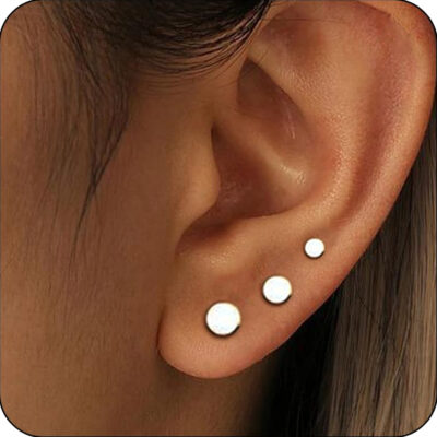 LUNVKY 3 Pairs Stud Earrings for Women Mom Wife Hypoallergenic S925 Sterling Silver Earring Sets Post Earrings Birthday Age Mother's Day Jewelry Gifts for Her Ideas