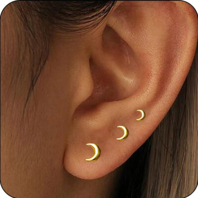 LUNVKY 3 Pairs Stud Earrings for Women Mom Wife Hypoallergenic S925 Sterling Silver Earring Sets Post Earrings Birthday Age Mother's Day Jewelry Gifts for Her Ideas