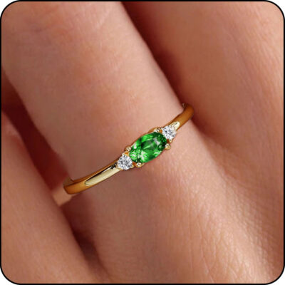 LUNVKY 18K Gold Plated Rings for Women Mom Non Tarnish Fashion CZ April Birthstone Ring with CZ Crystal Stackable Ring Set Accessories Birthday Age Mother's Day Jewelry Gifts for Her
