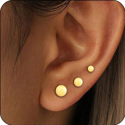 LUNVKY 3 Pairs Stud Earrings for Women Mom Wife Hypoallergenic S925 Sterling Silver Earring Sets Post Earrings Birthday Age Mother's Day Jewelry Gifts for Her Ideas