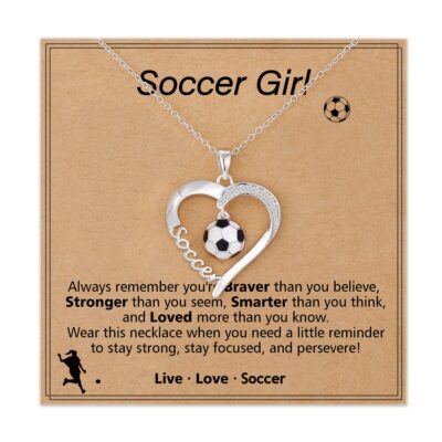 LUNVKY 18K White Gold Plated Sports Pendant Necklaces for Women Girls Mom kids teen Basketball Necklace Sport Accessories Christmas Birthday Age Mother's Day Jewelry Gifts for Her