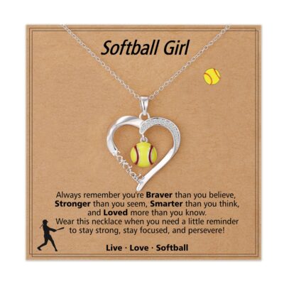 LUNVKY 18K White Gold Plated Sports Pendant Necklaces for Women Girls Mom kids teen Basketball Necklace Sport Accessories Christmas Birthday Age Mother's Day Jewelry Gifts for Her