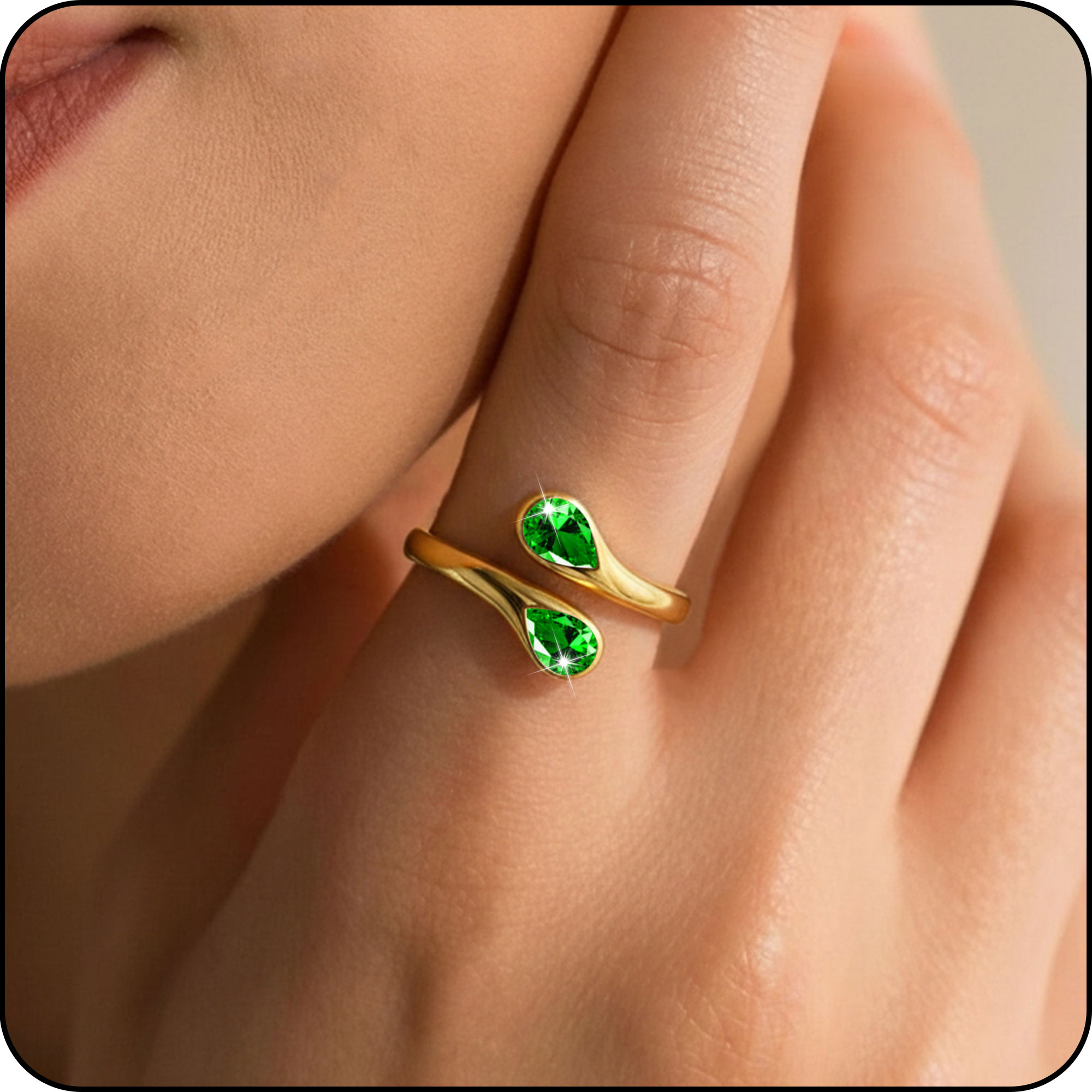 LUNVKY 18K Gold Plated Rings for Women Stackable Non Tarnish Knuckle CZ April Birthstone Ring with CZ Crystal Wedding Birthday Valentines Day Jewelry Gifts Teen Girlfriend Wife Her Age Ideas