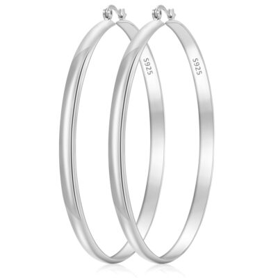 LUNVKY 18K Gold Plated Hoop Earrings for Women Lightweight Hypoallergenic Large Big Chunky Post Earrings Birthday Valentines Day Jewelry Gifts Teen Girlfriend Wife Her Female Age Ideas