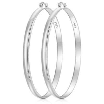 LUNVKY 18K Gold Plated Hoop Earrings for Women Lightweight Hypoallergenic Large Big Chunky Post Earrings Birthday Valentines Day Jewelry Gifts Teen Girlfriend Wife Her Female Age Ideas